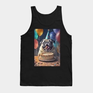 Pug Birthday Card #2 Tank Top